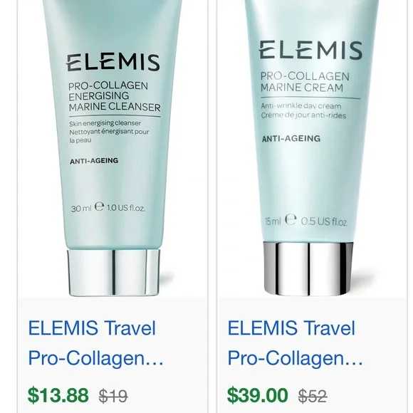 NEW ELEMIS Pro-collagen Marine Cleanser & Cream Travel Set 🌊 ✈️ - Picture 5 of 5